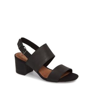 TOMs poppy sandals in black leather